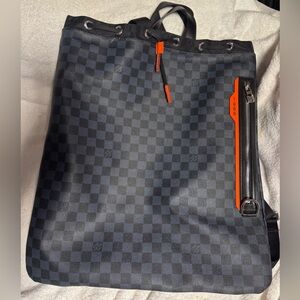 Louis Vuitton Drawstring Backpack Limited Edition Damier Cobalt Race
